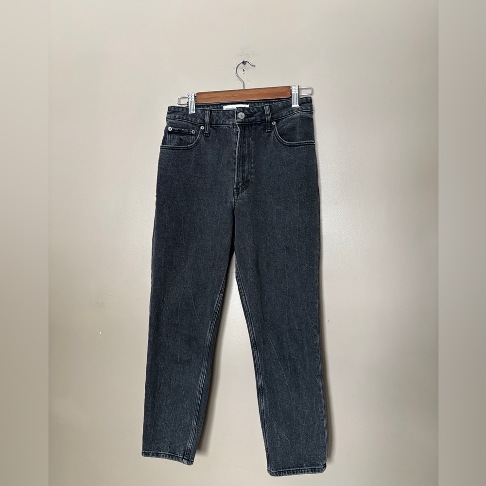 Abercrombie & Fitch jeans curve love the mom high rise black denim Sz 26 2s EUC - Picture 3 of 13